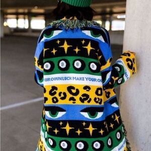 Dressed In LaLa “Make Your Own Luck” Luxe Fringe Cardigan L/XL